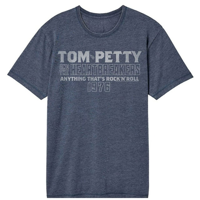 Tom Petty Stacked Text Navy Adult S/S Vintage Wash Tshirt Xl
