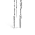 thumbnail image 2 of 10K White Gold 1/10 Cttw Diamond Threader Earrings, 2 of 6