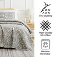 thumbnail image 3 of Southshore Fine Living, Inc. Ashanti Collection Oversized Quilt Twin Bedding Set Lightweight, Soft Coverlet Bedspread 2-Piece with one Matching sham (69 in Wide x 98 in Long), Grey, Twin/Twin XL, 3 of 8