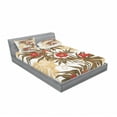 thumbnail image 3 of Ambesonne Vintage Fitted Sheet & Pillow Sham Set, Exotic Climbing Ivy, Twin, Brown Sand Brown Red, 3 of 3