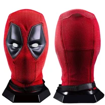 Deadpool Full Face Mask – High-Quality, Breathable Knit Cosplay Helmet with Clear Vision