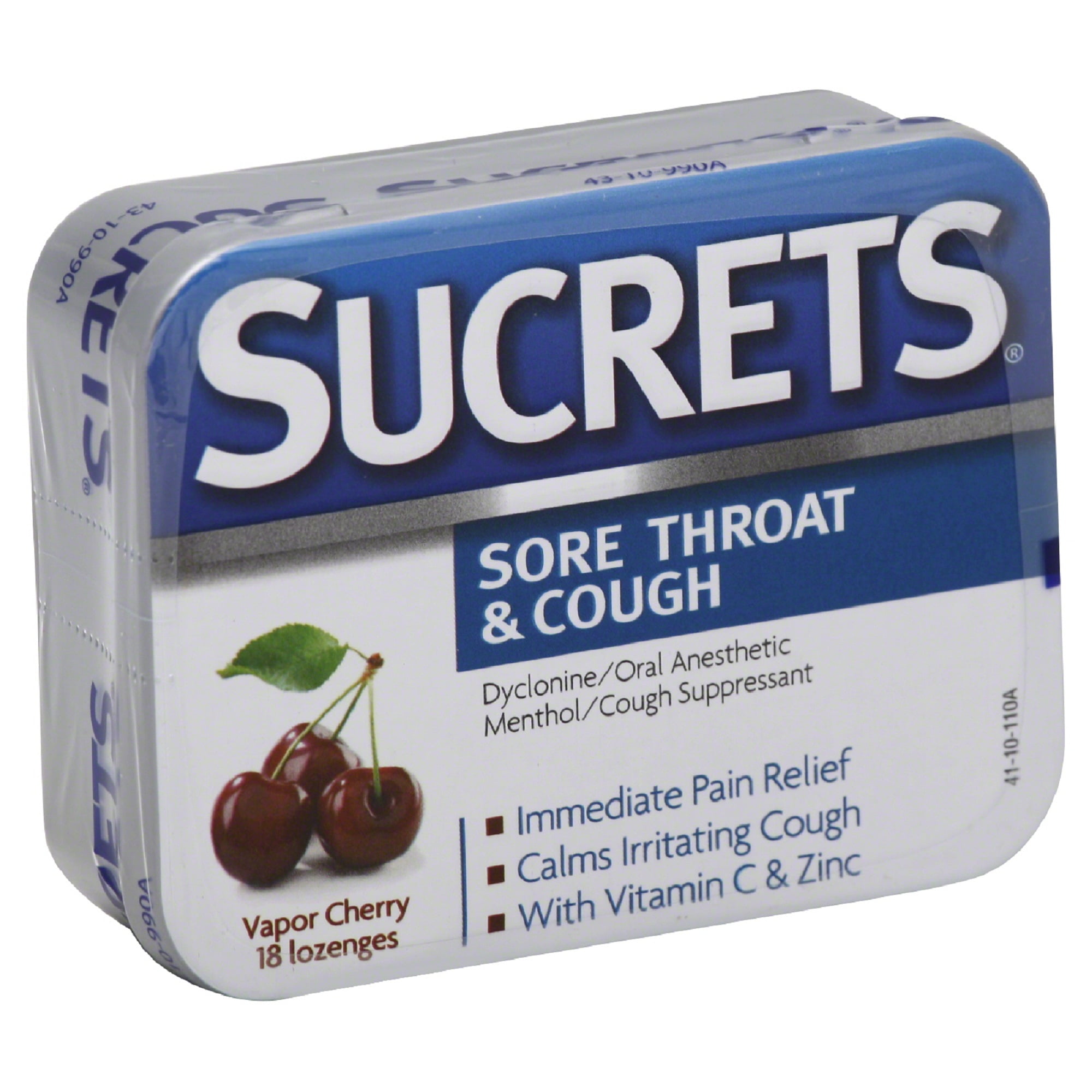 4 Pack Sucrets Sore Throat & Cough Vapor Cherry 18 Each