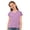 Purple, variant on Kids Shirt Short Sleeve V Neck Pink Shirt Girls Oversized Girls Clothes 9-10 Years