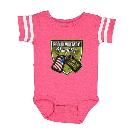 

Inktastic Proud Military Daughter Soldier Hero Gift Baby Girl Bodysuit