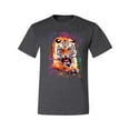 thumbnail image 2 of Wild Bobby, Tiger Growling Colorful Trippy Tie Dye Animal Lover Men's Graphic T-Shirt, Heather Black, X-Large, 2 of 3