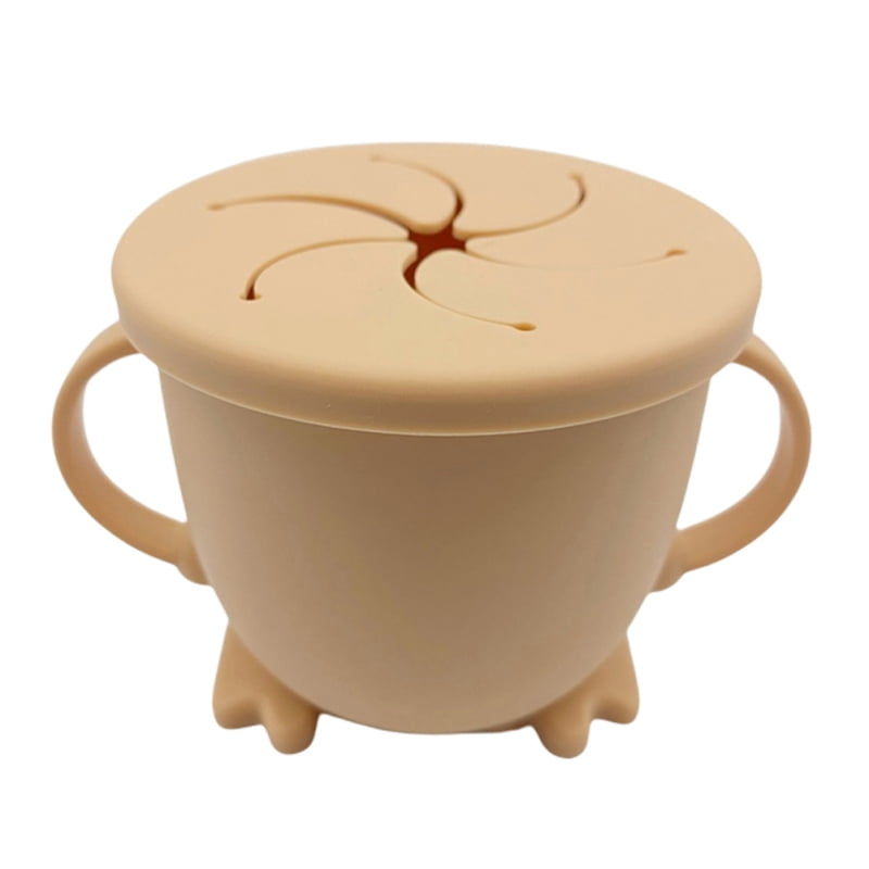 Baby Snack Cup with Handles, Silicone Snack Container for Toddler and