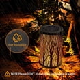 thumbnail image 4 of Deago Solar Lantern Hanging, Outdoor Hanging Solar Garden Lantern Lights Decorative Christmas Lanterns Retro Metal Waterproof for Patio Yard Pathway, 4 of 9