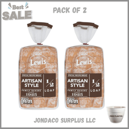 Lewis Bake Shop Artisan Style Half Loaf Bread 1/2 Loaf 12 oz Pack of 2 Lewis Bake Shop Artisan Style Half Loaf Bread 1/2 Loaf 12 oz Pack of 2