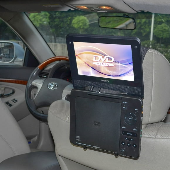 TFY Car Headrest Mount Holder for Standard (Laptop Style) Portable DVD Player, Kids Security Hands-Free Headrest Travel