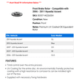 thumbnail image 2 of Front Brake Rotor - Compatible with 2006 - 2011 Hyundai Accent 2007 2008 2009 2010, 2 of 2