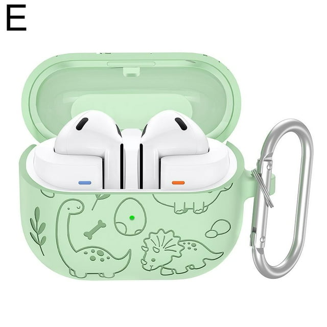 YaoHuan Cute Dinosaur Silicone Case for Galaxy Buds 3/3 Pro, Shockproof Protective Cover, 3D Cartoon Design, Gift