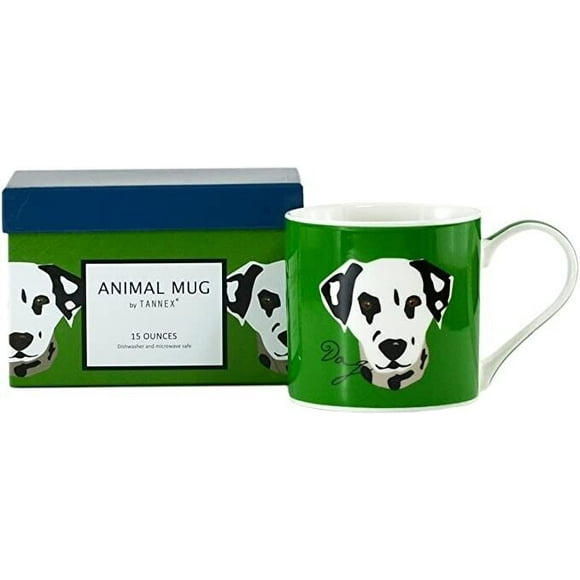 Tannex Animal Mug Dalmatian Dog with Gift Box Green 15 oz