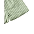 thumbnail image 4 of EYIIYE Bambin Filles Romper avec Ceinture Stripe Col Sans Manches Combinaison, 4 of 7