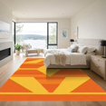 thumbnail image 3 of ODIKA 6'x9' Machine Washable Non-Slip Area Rug, Geometric Orange High Traffic Rug, Orange, 1058546, 3 of 7