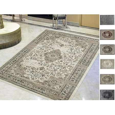 Expresso Rug Rug - Handcraft Rugs-Fissile/Ivory/Beige Persian Isfahan Floral Pattern Distressed – Modern Vintage Area Rug