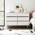 thumbnail image 5 of Walker Edison Sonoma 6-Drawer Solid Wood Dresser, White, 5 of 28
