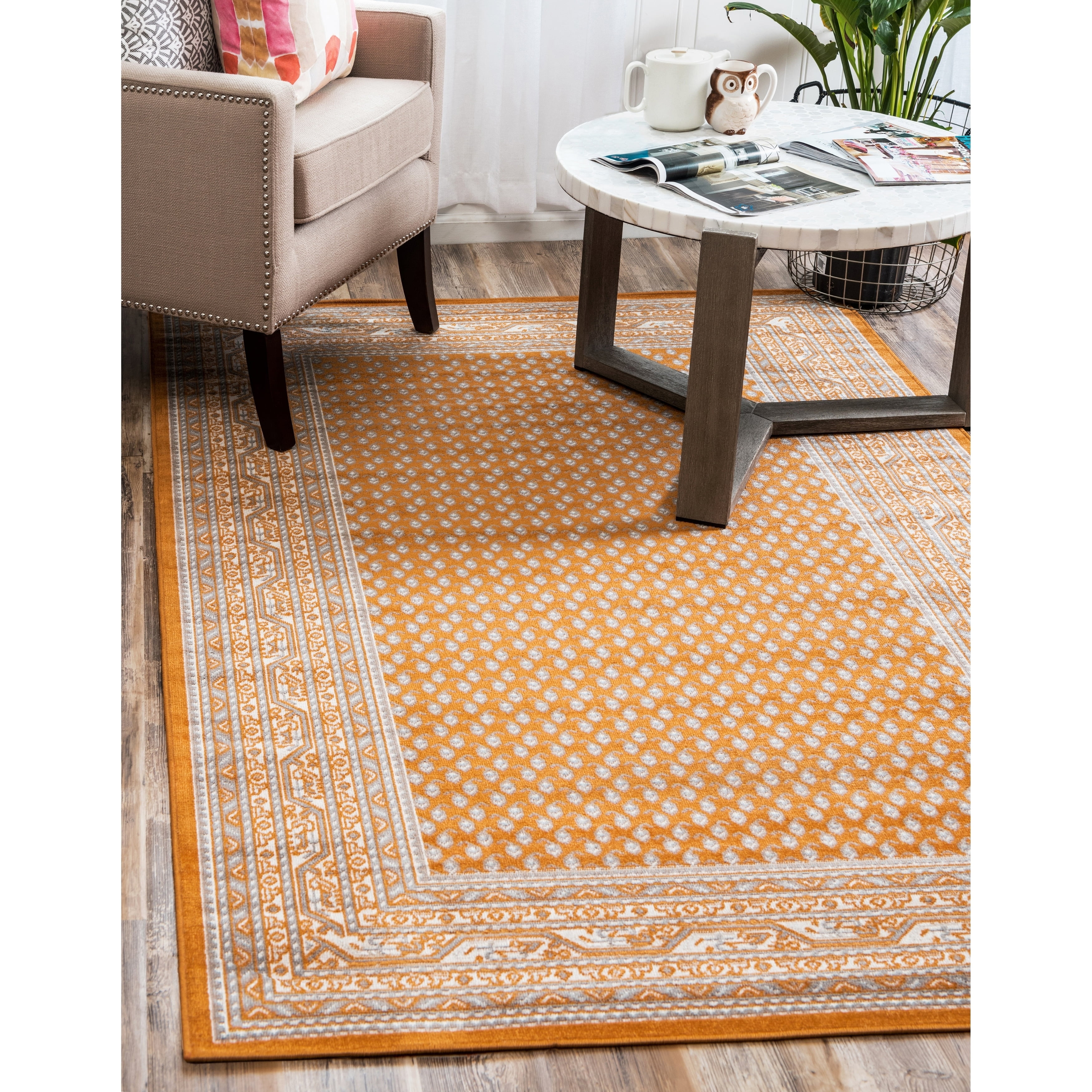 Unique Loom Allover Williamsburg Vintage Geometric Area Rug or Runner