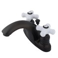 thumbnail image 1 of Kingston Brass Kb7645Px - Grifo Central Para Baño, 4 Pulgadas, Bronce Aceitado, 1 of 1