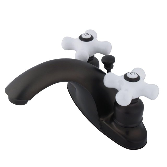 Kingston Brass Kb7645Px - Grifo Central Para Baño, 4 Pulgadas, Bronce Aceitado