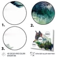 thumbnail image 3 of Designart Double Exposure Of A Wolf With Forest Landscape Canvas Wall Art, 3 of 5