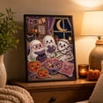 thumbnail image 4 of Halloween Pearl Art Kit - Halloween Diamond Art DIY Kits for Adults, Including Ghosts, Pumpkin, Cat & Skull & Witch, Turn Tiny Pearls into Spooky-Cute Magic for Gifts E, 4 of 5