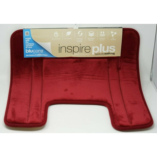 Sunham BluCore Quick Dry Memory Foam Contour UShape Toilet Bath Rug
