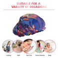 thumbnail image 6 of KLL Taxi Colorful Town Pattern Shower Cap & Bath Cap for Women,Reversible Oversized Waterproof Shower Caps for all Hair Lengths,Elastic Reusable Bathing Hair Cap, 6 of 6