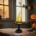 thumbnail image 4 of Halloween Stained Glass Witch LED Hat Lamp, Handmade Gothic Witch Hat Night Light for Indoor Outdoor Party & Spooky Halloween Decoration Gifts, 4 of 6