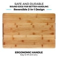 thumbnail image 4 of Bamboo Cutting Board for Kitchen, Wood Chopping Board, Easy Grip Handle, BPA Free, 100% Natural (Extra Large (17.5 by 12-inch)), 4 of 4