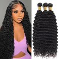 thumbnail image 1 of Hair Bundles Cenglou Deep Wave 35, 40, 45 cm, 100% brasileño, 1 of 6