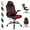 Red, variant on CL.HPAHKL Red Gaming Chair, Ergonomic Computer Chair Gaming High Back PU Leather Gamer Chair with Lumbar Support, Height Adjustable Video Game Chair for Adults
