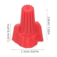 thumbnail image 5 of Crimping Cap Terminal Block Wire Connectors Spring Pp Red 3.20X2.20X1.50CM 100 Pcs, 5 of 6