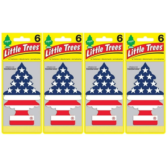 LITTLE TREES Car Air Freshener Hanging Tree, Vanilla Pride (24 Pack)