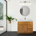 thumbnail image 4 of Design House 598110 Brookings Shaker 2-Door 2-Drawer Bathroom Vanity with Cultured Marble Single Hole Solid White Top, Unassembled, 37x22, Modern Birch, 4 of 25