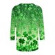 thumbnail image 5 of RKSTN 3/4 Length Sleeve Womens Tops Oversized Crewneck St Patricks Day Lucky Shamrocks Graphic Print T Shirt Womens Casual Plus Size Round Neck Loose Irish Festivities Three Quarter Sleeve Shirt, 5 of 6