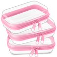 thumbnail image 1 of Funda rígida transparente con cierre, bolsa de plástico, bolsa de maquillaje transparente, 1 of 7