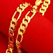RM14K Gold Filled Thick Figaro Chain Necklace, 24''