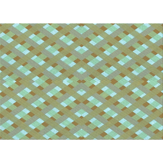 Ahgly Company Indoor Rectangle Patterned Light Green Area Rugs, 8' x 10'