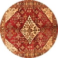 thumbnail image 1 of Ahgly Company Indoor Round Medallion Orange Traditional Area Rugs, 4' Round, 1 of 1