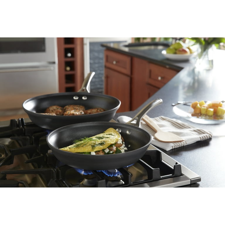 Calphalon Cast Iron Skillet, Pre-Seasoned Cookware with Large