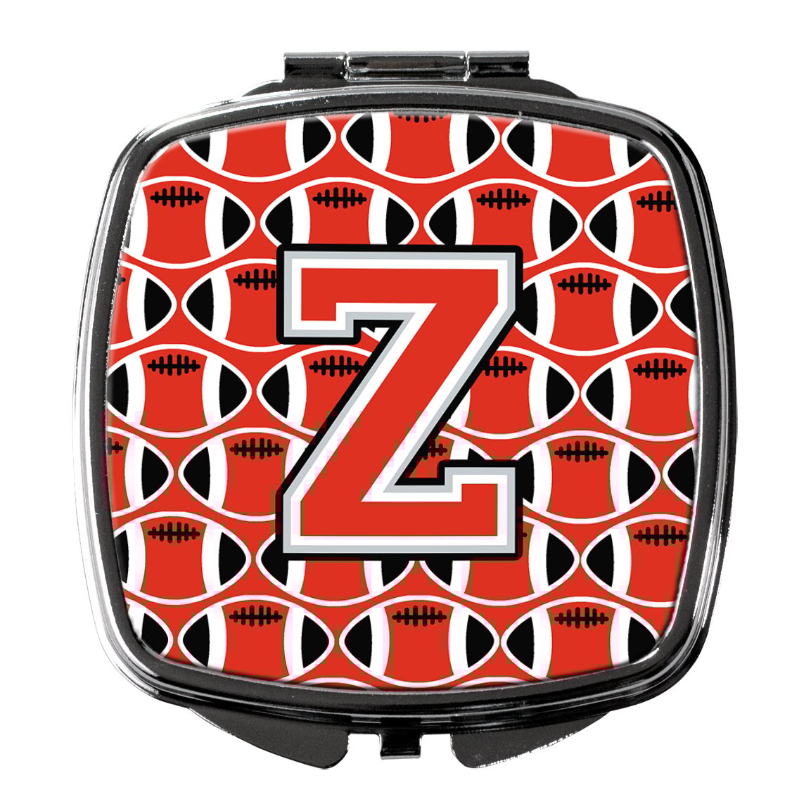 Letter Z Football Scarlet and Grey Compact Mirror