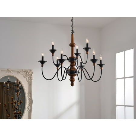 Kenroy Home Madeline Light Wood Grainwith Graphite 9 Kenroy Home Madeline Light Wood Grainwith Graphite 9 Chandelier