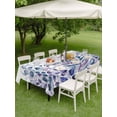 thumbnail image 4 of Outdoor Tablecloths with Umbrella Hole & Zipper, Blue Purple Leaves Tablecloth Rectangle 60x84 Inch, Summer Botanical Eucalyptus Leaves Waterproof Table Cloth, Patio/Pool/Picnic Table Covers, 4 of 8