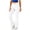White, variant on Edvintorg Yoga Pants with Pockets for Women Solid Color High Waisted Casual Athletic Pant Flare Trouser Fashion Clothing Khaki S-2XL