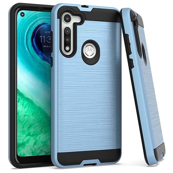GSA Brushed Hybrid Case for Motorola Moto G Fast - Blue & Black