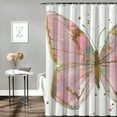 thumbnail image 2 of Orinice Butterfly Bathroom Decor Set with Hooks, Colorful Luxurious Polyester Fabric Shower Curtain for Home Bathroom Decoration 69x72, 2 of 7