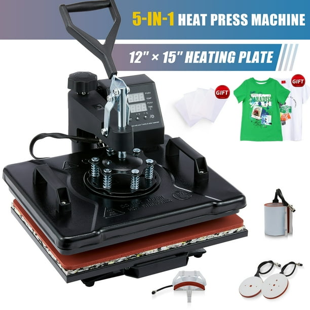5in1 TShirt Press 12x15 in. Professional 360 SwingAway Heat Press