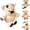White, variant on 18 Inch Highland Cow Plush, Soft Teddy Stuffed Animal, Adorable Furry Running Cow Toy for Stress Relief, Emotional Support Plushie Gift for Adults (White)
