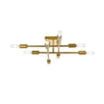 thumbnail image 3 of Script 8 lights brass flush mount, 3 of 5