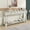 Antique White, variant on YWEN 64 Inch Long Antique Entry Console Table with Drawers & Bottom Open Shelf, Solid Wood Sofa Couch Table for Entryway Hallway Living Room